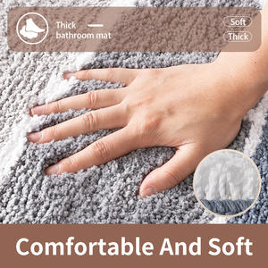 Alfombra de baño rectangular con diseño geométrico abstracto, absorbente, antideslizante, lavable a máquina. - Product Image 5