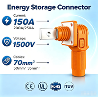 UL TUV Zertifizierter 1500V Lithium-Batterie-Steckverbinder 200A IP67 Wasserdichter Stecker für Industrielle BESS-Speichersysteme