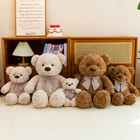 Ours en peluche direct usine, grande taille, fourrure bouclée, nœud papillon, en coton PP, anti-stress, décoration canapé et chambre, Saint-Valentin