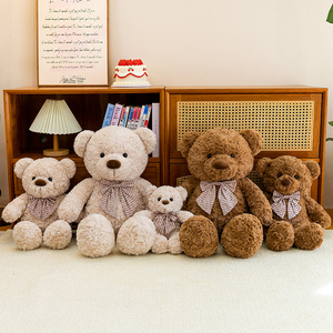 Ours en peluche direct usine, grande taille, fourrure bouclée, nœud papillon, en coton PP, anti-stress, décoration canapé et chambre, Saint-Valentin - Product Image 2