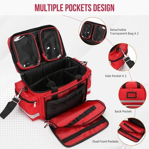 Sac médical de premiers secours vide avec séparateur détachable pour les professionnels de santé <span class=keywords><strong>à</strong></span> <span class=keywords><strong>domicile</strong></span>, les intervenants d'<span class=keywords><strong>urgence</strong></span>, les infirmières, les thérapeutes, les <span class=keywords><strong>médecins</strong></span> et les étudiants en soins infirmiers - Product Image 3