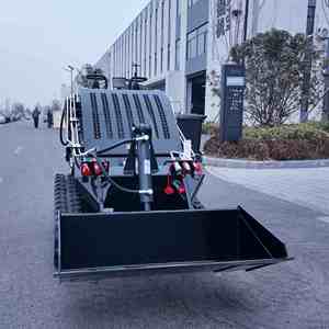 2026 Free Shipping Engine Mini Skid Steer 300kg Load Tracked with Hydraulic <b>Pump</b> & Motor Bucket - Product Image 2