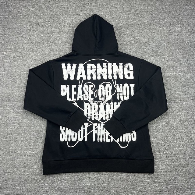 ALOCS Graphic Hoodie Men Vintage Printed Pullover Hoodies Streetwear Oversized Sweatshirts Wholesale