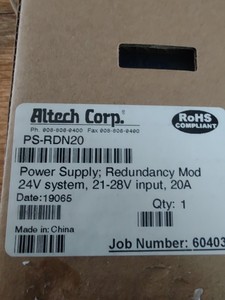 Producto Original Nuevo, Fuente de Alimentación <span class=keywords><strong>Altech</strong></span> PSRDN20 24VDC20A, Nueva en Caja Original, Bin3 PLC - Product Image 2