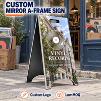 Panneau publicitaire personnalisé avec logo, cadre carré/rectangulaire, support de signalisation pour trottoir, pour affichage en vitrine