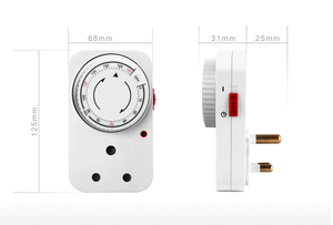 Spina <span class=keywords><strong>Timer</strong></span> conto alla rovescia meccanica Plug-in 24 ore programmabile a risparmio energetico con manopola dell'interruttore - Product Image 2