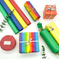 Papier de soie artistique recyclé 14 g/m², couleurs assorties, très demandé, pour emballage cadeau, vêtements et arrangements floraux