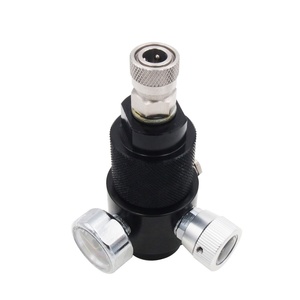 Adaptateur CO2 en alliage d'aluminium noir Zimakyfa, chargeur rapide 0-200 PSI, régulateur CO2 QD femelle 8 mm pour accessoire de tir au paintball - Product Image 6