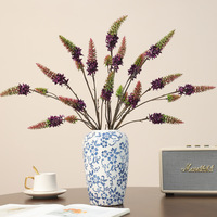Fleurs artificielles en plastique lavande et sauge, décoration florale rétro pour chambre et porche, ornements floraux artificiels, bouquet DIY assorti