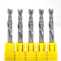 Fresa de compresión de carburo para carpintería, de corte ascendente y descendente, para CNC, herramientas de corte de madera