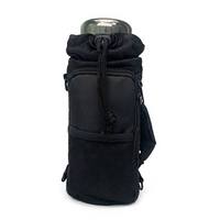Sac de sport magnétique de haute qualité avec poche en filet, petit sac bandoulière porte-bouteille d'eau noir - Sac pour homme et femme