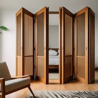 Porte à persiennes en MDF, design élégant, durable, esthétique et raffinée