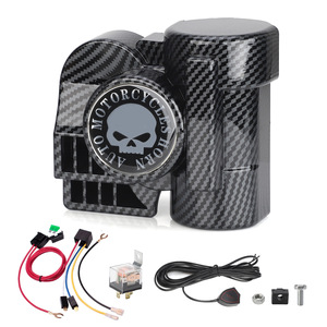 Kit de klaxon de moto 12V en fibre de carbone, type escargot, pour motos, voitures, bateaux, montage avant, amélioration et rétrofit - Product Image 2