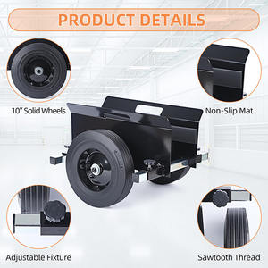 Chariot à panneau robuste JH-Mech Chariot de porte d'une capacité de 1100lb avec roues en caoutchouc solide de 10 po Chariot de porte en acier au carbone - Product Image 5