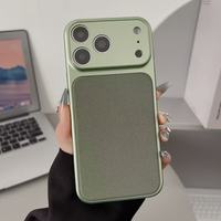 Étui intelligent pour téléphone portable en PC à 4 côtés anti-rayures pour iPhone 17 Air 16 15 14 13 Pro Max Plus, avec objectif transformable d'origine