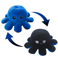 Groothandel Flip Octopus Pop Octopus Pluche Tweezijdig Gezicht Veranderend Boos Gelukkig Flip Pop Kussen Pluche Speelgoed Cadeau
