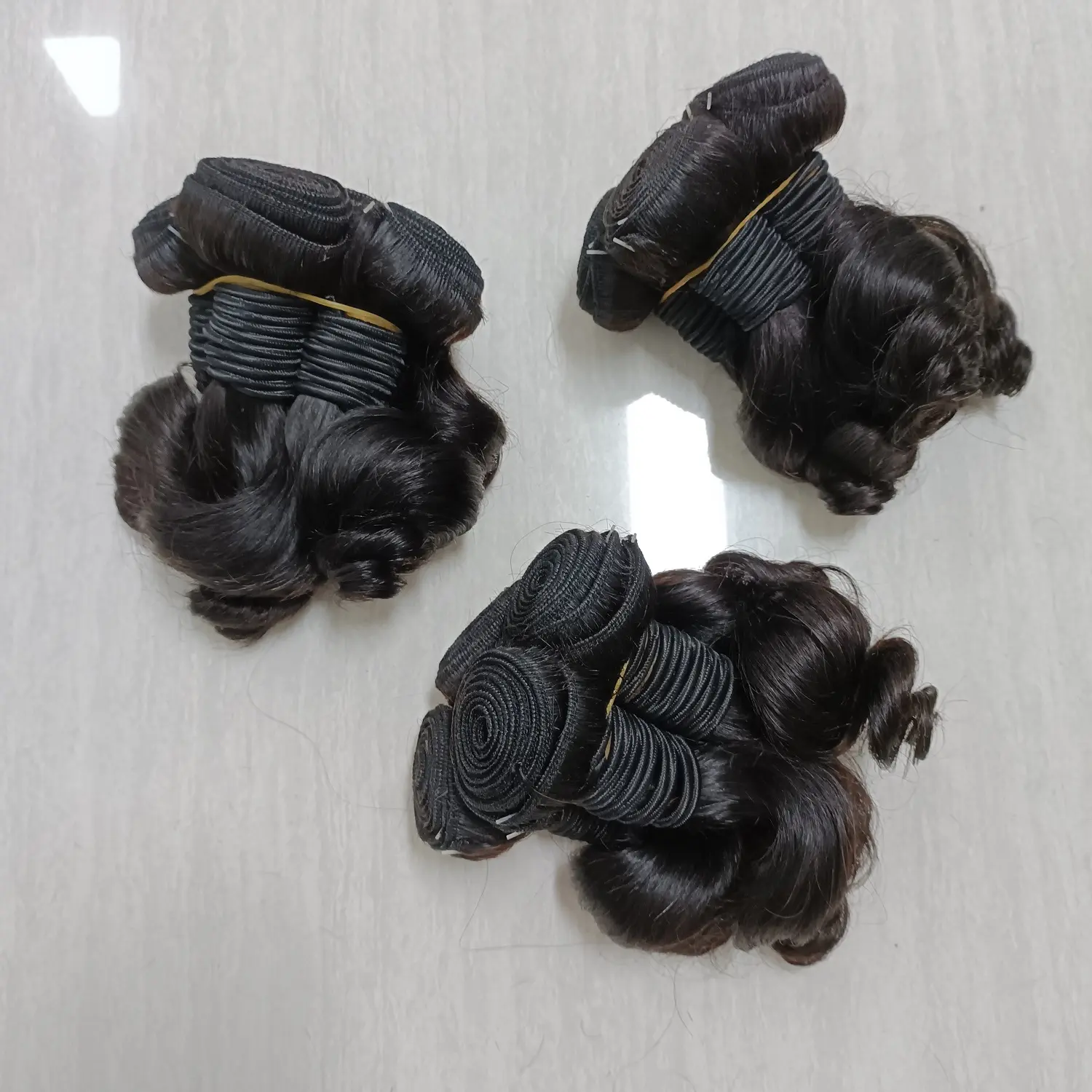 Letsfly Livraison Rapide 10 pouces Extensions de Cheveux Loose Wave Pas Cher Court Bouclé 100% Armure de Cheveux Humains Remy Bundles Naturels