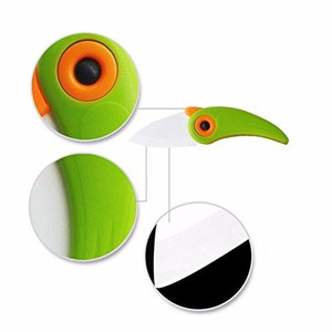 K1296 OEM marca cocina colorido pájaro forma Mini plegable cerámica fruta cuchillo para uso en todas las estaciones - Product Image 4