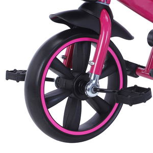 Caldo! 2024 regalo di natale triciclo per bambina/trikes rosa per ragazze con ruote in gomma/piccolo bambino rosa trike con ombrello - Product Image 4