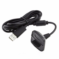 Manette de jeu filaire USB 2 en 1, ABS, alimentation rechargeable, câble de charge pour Xbox360 Xbox 360 X Joystick Gamepad
