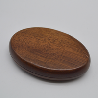 Miroir de poche en bois de rose haut de gamme, facile à transporter, forme elliptique, formes et bois personnalisables, cadeau pour femme