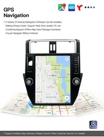 Autoradio multimédia Android 14 12,1'' pour Toyota Land Cruiser Prado 150 2010-2013 Navigation GPS Stéréo Carplay