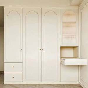 Armario de Dormitorio Principal de Estilo Moderno y Lujoso, Serie Blanco Crema, Tipo de Piso - Product Image 5