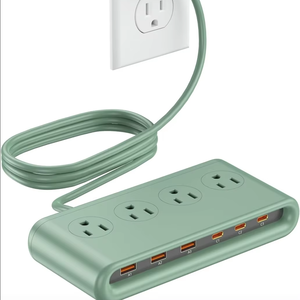 Estación de Carga Horizontal 10 en 1, Regleta de Alimentación GaN de 35W con 4 Tomas de CA y 6 Puertos <span class=keywords><strong>USB</strong></span>, <span class=keywords><strong>Cargador</strong></span> Rápido - Product Image 1