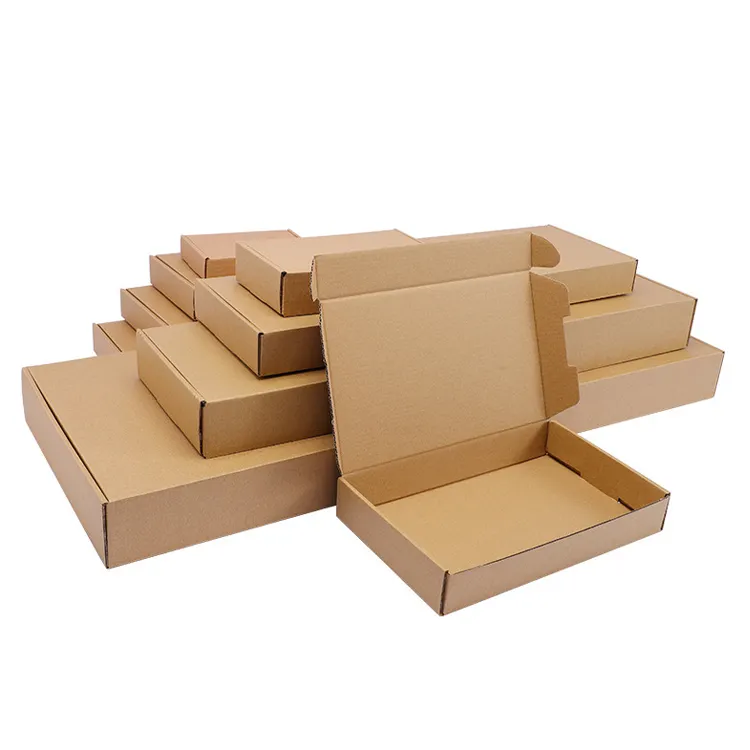 Оптовая продажа различных размеров бумажная упаковочная коробка из переработанного гофрированного крафт коричневая Транспортировочная коробка для рассылки существующих товаров
