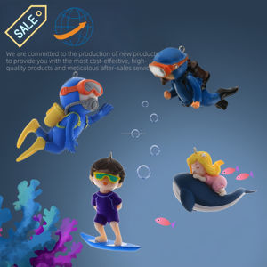 Adorno de Acuario de Cerámica y PVC con Movimiento Automático, Decoración Animada para Pecera con Burbujas, Luz LED Flotante, Ecológico, para Escritorio del Hogar - Product Image 6