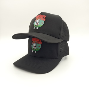 Casquette de golf 5 panneaux en gros, personnalisable avec logo imprimé, faible MOQ, OEM, sublimation, transfert thermique, séchage rapide, article de couvre-chef athlétique - Product Image 2