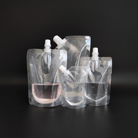 Pochette d'emballage en plastique transparent de haute qualité avec bec verseur, 16 oz, 500ml, pour jus de boisson et boissons