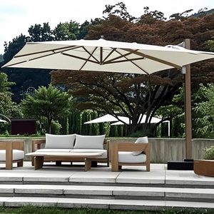 Parasol d'extérieur 4x4 avec base en alliage d'aluminium solaire, réglable, pour jardin, cour, mobilier d'extérieur, qualité luxueuse - Product Image 4