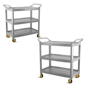 Ruang makan dapur 3 Tingkat kualitas baik keranjang utilitas layanan makanan baja tahan karat komersial troli pengiriman makanan - Product Image 4