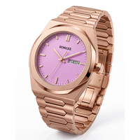 Montre à quartz BOMAXE en acier inoxydable, cadran bleu aqua clair, aiguilles lumineuses, affichage de la date, résistance à l'eau 5 BAR, personnalisable