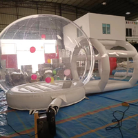 Dôme à bulles gonflable transparent de 10 pieds x 13 pieds avec souffleur, pompe, tapis rebondissant et aérateur, tente durable pour la location d'événements commerciaux et de fêtes