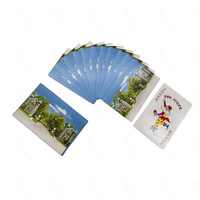 Cartes de poker imprimées personnalisées papier de cartes à jouer 280gsm à noyau bleu avec lentille