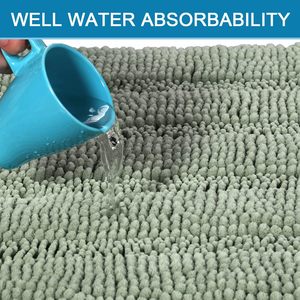 <span class=keywords><strong>Tapis</strong></span> <span class=keywords><strong>de</strong></span> <span class=keywords><strong>salle</strong></span> <span class=keywords><strong>de</strong></span> <span class=keywords><strong>bain</strong></span> et ensemble <span class=keywords><strong>de</strong></span> <span class=keywords><strong>tapis</strong></span> <span class=keywords><strong>de</strong></span> <span class=keywords><strong>bain</strong></span> HVERSAILTEX Sage en chenille tuftée rayée, extra épais, antidérapant, 2 pièces (32x20 + 24x17 pouces) - Product Image 5