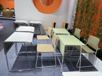 Meubles scolaires ergonomiques empilables de conception moderne avec tiroir, chaise de bureau pour étudiants, bureau pour étudiants, table pour étudiants