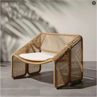 Ensemble de canapés d'extérieur en rotin PE moderne, 2 pièces, couleur kaki foncé, meubles de patio pour repas avec coussins résistants aux UV pour jardin et cour