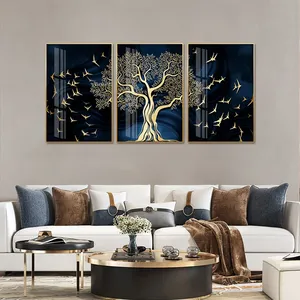 Huamiao 40*60cm Acrylic Scenery Paintings And Wall Art Decor Canvas Tree Design Printing Painting