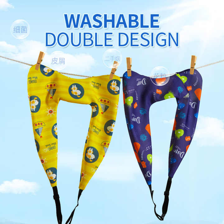Almohada de coche en forma de H, reposacabezas de asiento, soporte para la cabeza del cuello para dormir, cinturón de seguridad para coche, hombreras