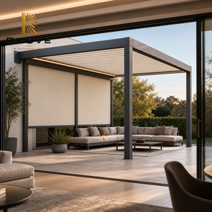 Pérgola Motorizada Inteligente con Persianas Ajustables y Pantallas ZIP para una Vida al Aire Libre Confortable - Product Image 3