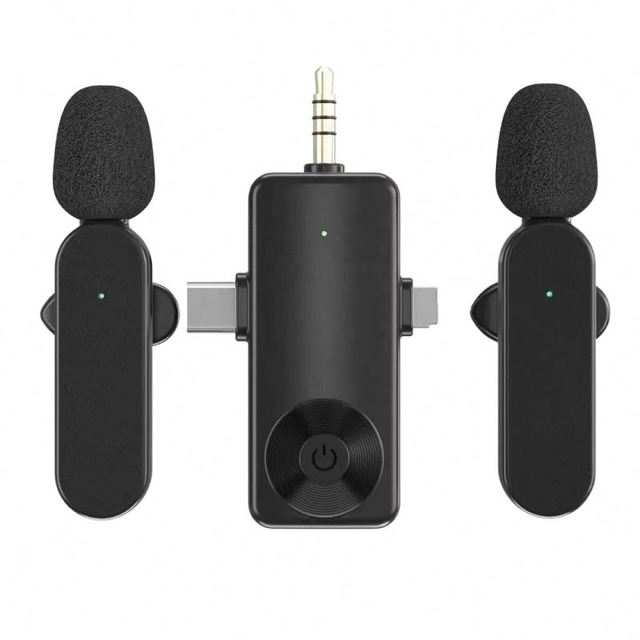 Best Wireless Lavalier Microphone Noise Cancelling for Live Streaming Recording Compatible Mobile Phones Cameras Metal