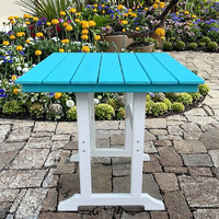 Table de jardin moderne en PEHD résistant aux UV, mobilier d'extérieur toutes saisons, sièges de camping anti-décoloration en plastique recyclé, garantie 5 ans