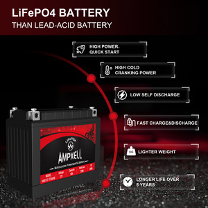 แบตเตอรี่ลิเธียมสำหรับสตาร์ทรถยนต์ AMPXELL แบบตะกั่ว-กรด 12V 6Ah CCA180A สำหรับ YT12A-B2/YTZ12S-BS/YTZ14S-BS AMX12-60FQ ขายส่งจากโรงงาน - Product Image 6