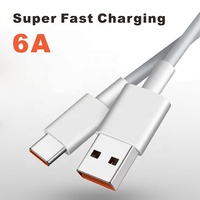 Chargeur de téléphone portable ultra rapide vers USB Type C, longueur 1M/3ft, 6A, 66W, câble de données