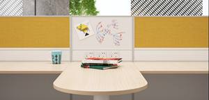 Modern Modular Convertible <b>Office</b> Furniture Staff <b>Desk</b> Work Station with Steel Brackets Direct Factory Sale Wooden <b>Computer</b> <b>Desk</b> - Product Image 3