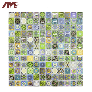 Salle de bain moderne auto-adhésif bricolage gris cristal verre mosaïque carreaux mur - Product Image 6