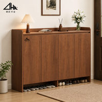 Meuble à chaussures modulaire en bois moderne avec étagères réglables, grande capacité, organisateur de rangement pour entrée